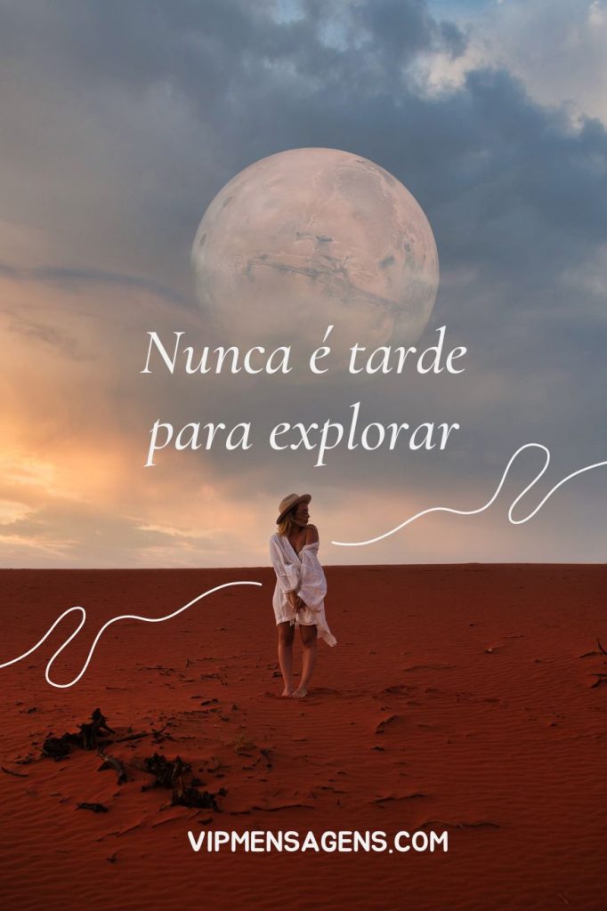 Mulher lua e frase