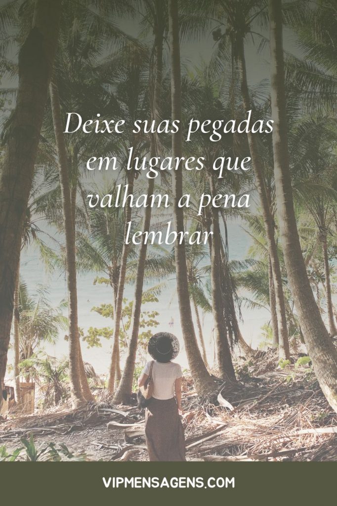 Frase de viajante na floresta