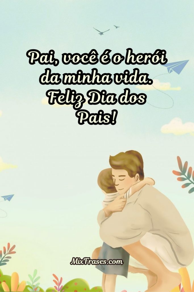 Pai e filho se abraçando